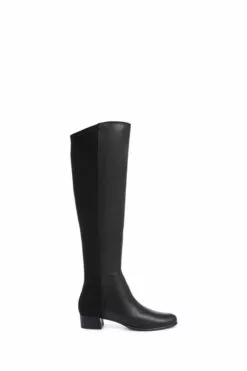 Jones Bootmaker Damen Brescia Kniehohe Lederstiefel, Schwarz