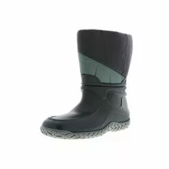 Damen Winterstiefel Gummistiefel Regenstiefel Gefüttert Schwarz/grün - Schwarz