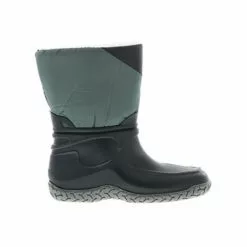 Damen Winterstiefel Gummistiefel Regenstiefel Gefüttert Schwarz/grün - Schwarz -Winterschuhe Verkaufs-Shop 22926211 06