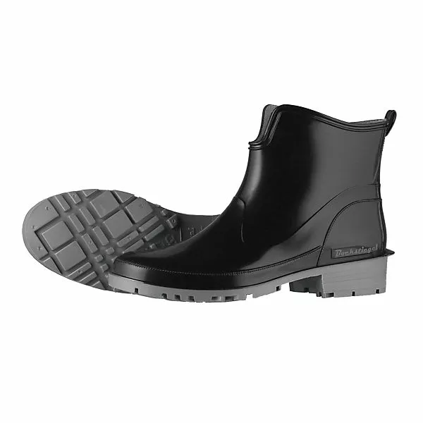 Gummistiefel Zum Abendkleid - Halbhoher Regenstiefel Mit Anziehhilfe Schwarz 1 Gummistiefel Zum Abendkleid - Halbhoher Regenstiefel Mit Anziehhilfe Schwarz
