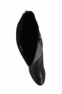 Jones Bootmaker Damen Schmal Geschnittene, Kniehohe Lederstiefel, Schwarz -Winterschuhe Verkaufs-Shop 924732s4