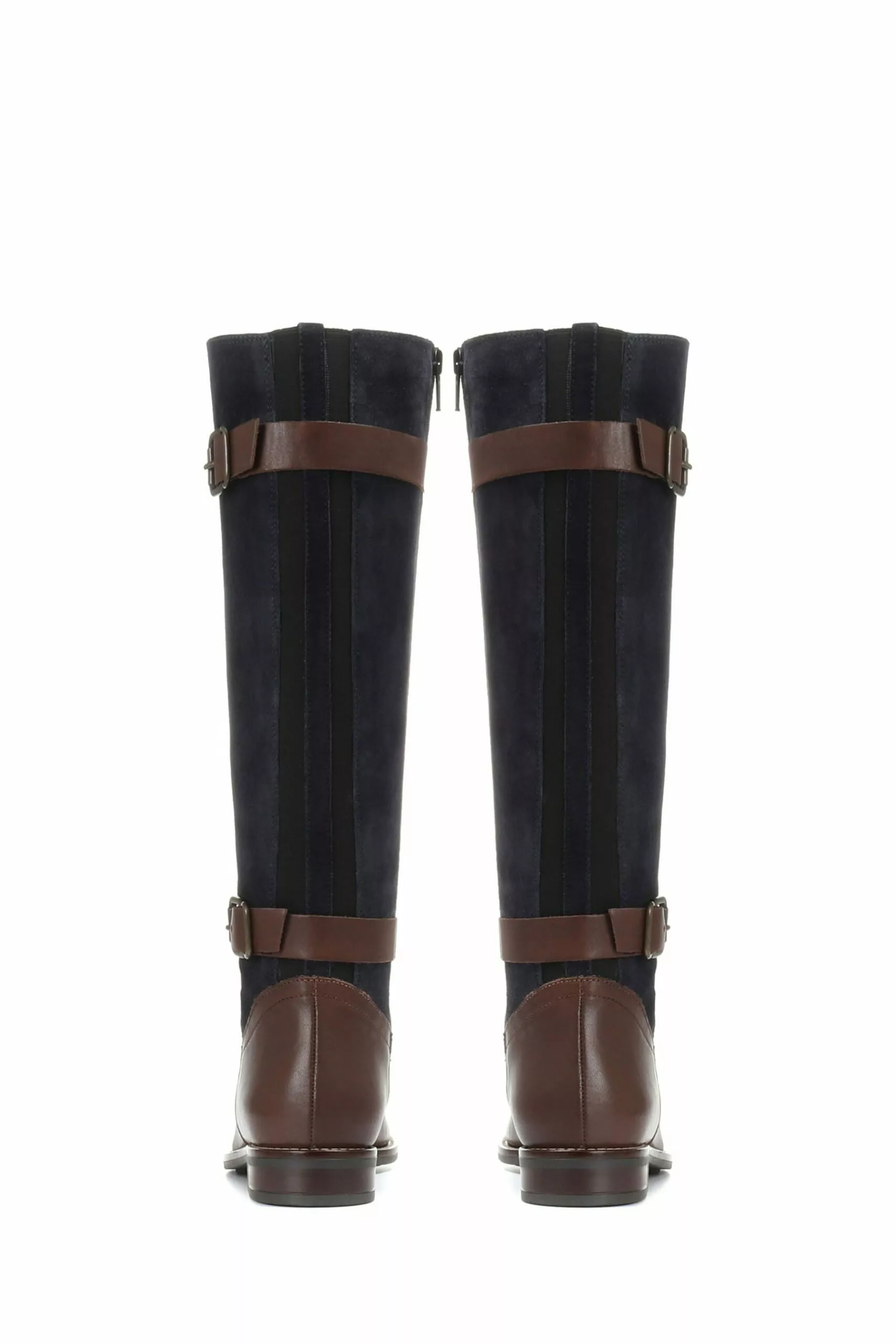 Jones Bootmaker Kniehohe Lederstiefel, Blau 3 Jones Bootmaker Kniehohe Lederstiefel, Blau – Bild 3