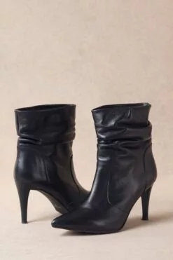 Mint Velvet Sammy Lederstiefel, Schwarz -Winterschuhe Verkaufs-Shop C08234s3