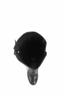 Jones Bootmaker Cesena Kniehohe Lederstiefel, Schwarz -Winterschuhe Verkaufs-Shop D26061s4