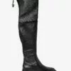 Coach Jolie Hohe Lederstiefel, Schwarz