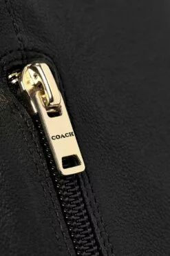 Coach Jolie Hohe Lederstiefel, Schwarz -Winterschuhe Verkaufs-Shop T11362s3