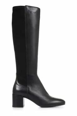 Jones Bootmaker Damen Bari Kniehohe Lederstiefel, Schwarz