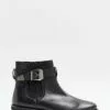 River Island Lederstiefel Mit Applikation, Schwarz